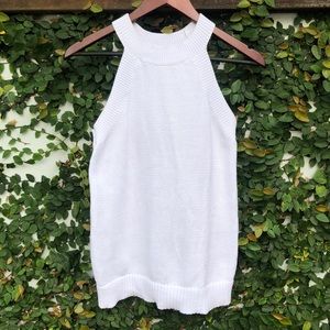 LOFT White Sweater Tank Top